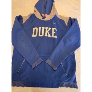 Vintage Duke Nike Men's Size Xl Long Sleeve Fit Therma Blue Hoodie